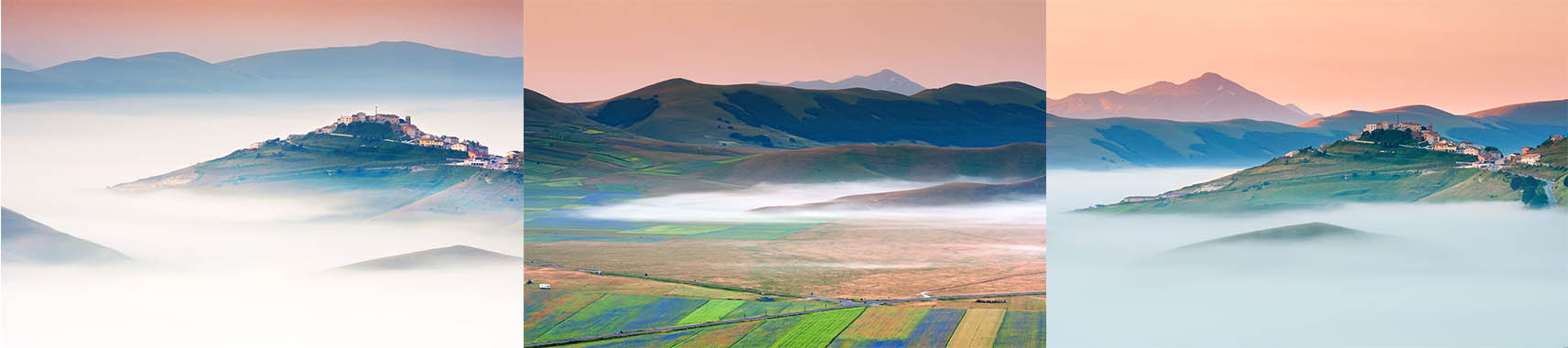 Nebbia nella valle di Castelluccio di Norci