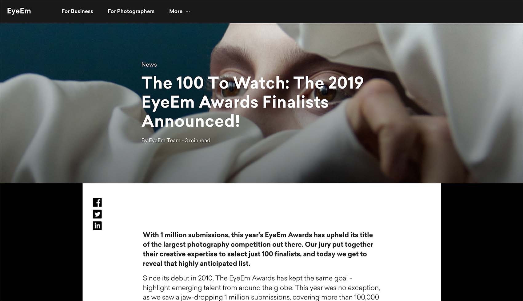 The 100 to watch: The 2019 EyeEm Awards Finalists Announced!